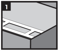 Apply EZ Form™ to desired tread location. Remove connecting tabs to form a continuous tread.